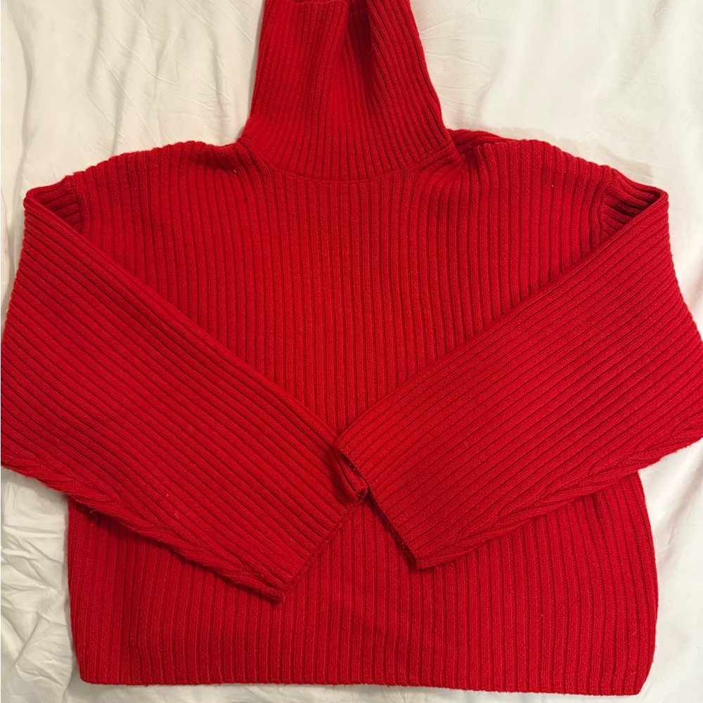 H&M Red Turtleneck Sweater